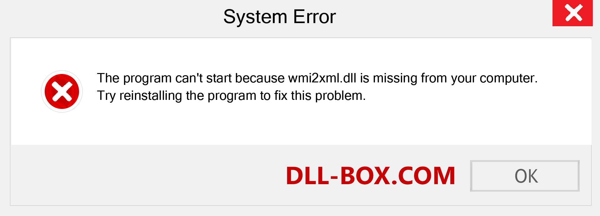  wmi2xml.dll file is missing?. Download for Windows 7, 8, 10 - Fix  wmi2xml dll Missing Error on Windows, photos, images