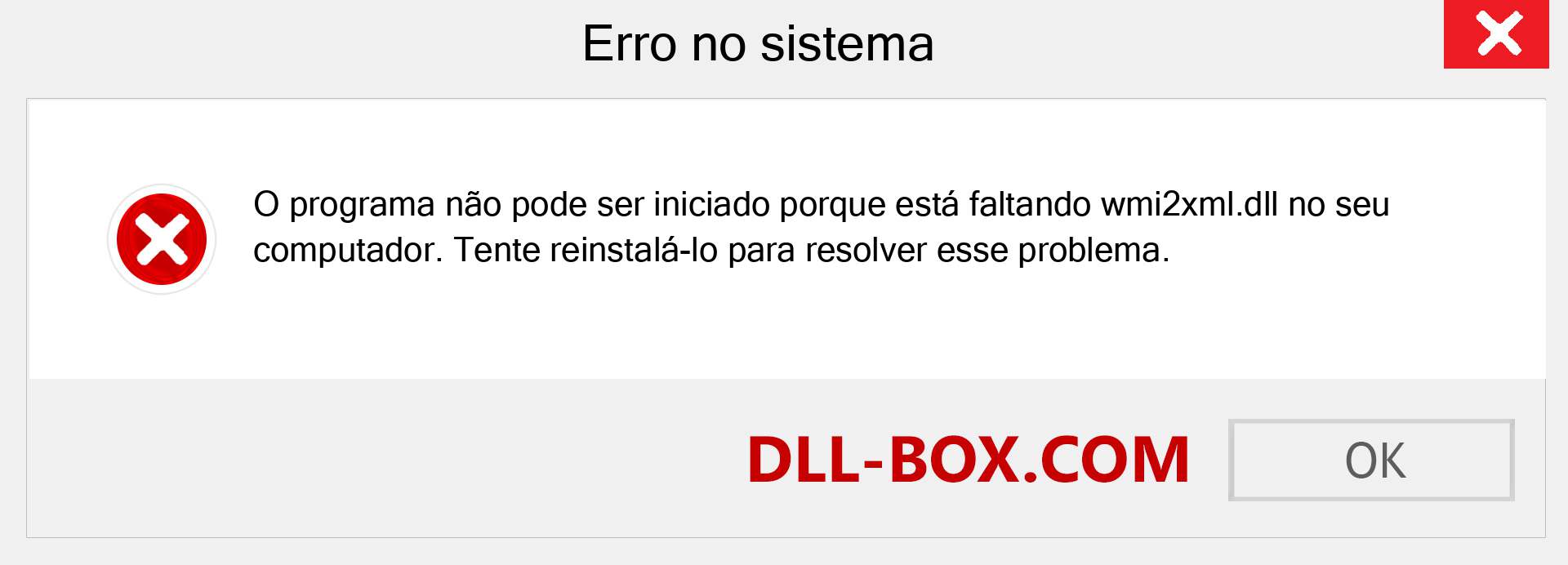 Arquivo wmi2xml.dll ausente ?. Download para Windows 7, 8, 10 - Correção de erro ausente wmi2xml dll no Windows, fotos, imagens